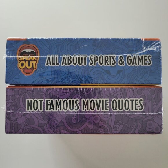 Hasbro Speak Out Game Expansion Packs Two Sealed Sports Movie Quotes Cards Gift - Picture 5 of 8